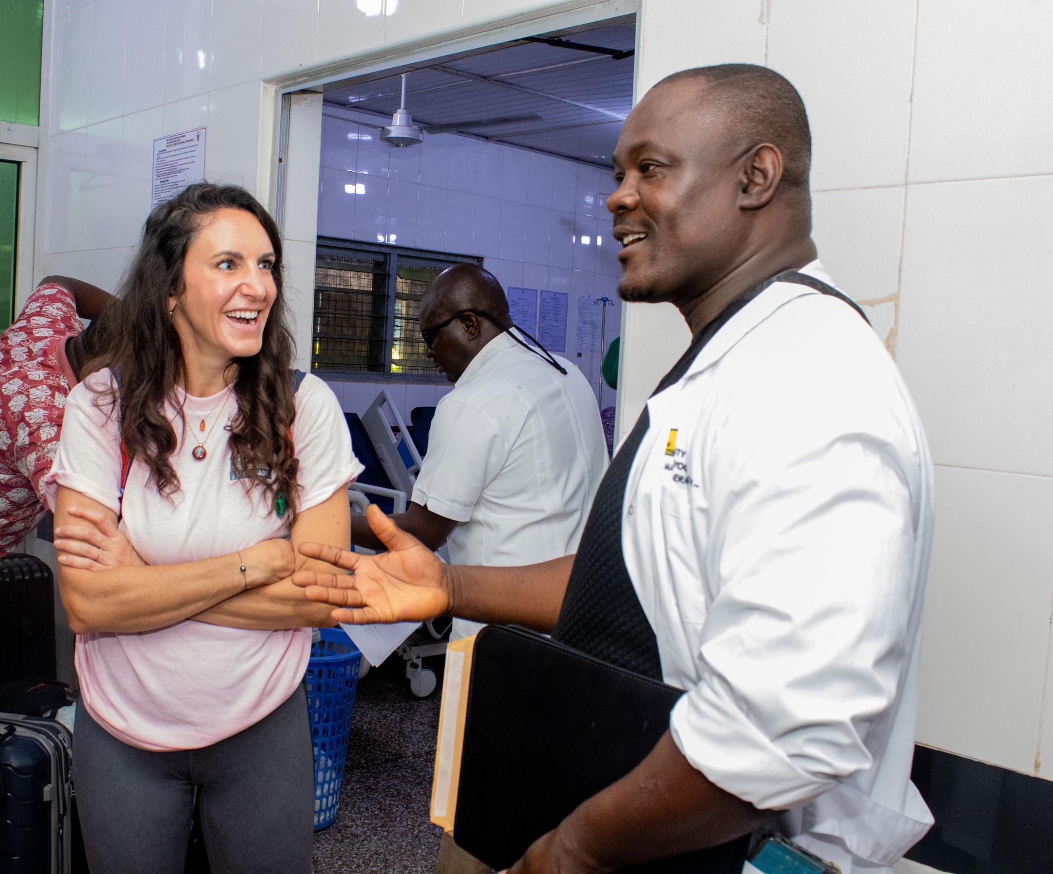 <p>Dr. Ibrahim Friko, Specialist OBGY, in a discussion with Operation International, Team Canada.</p>